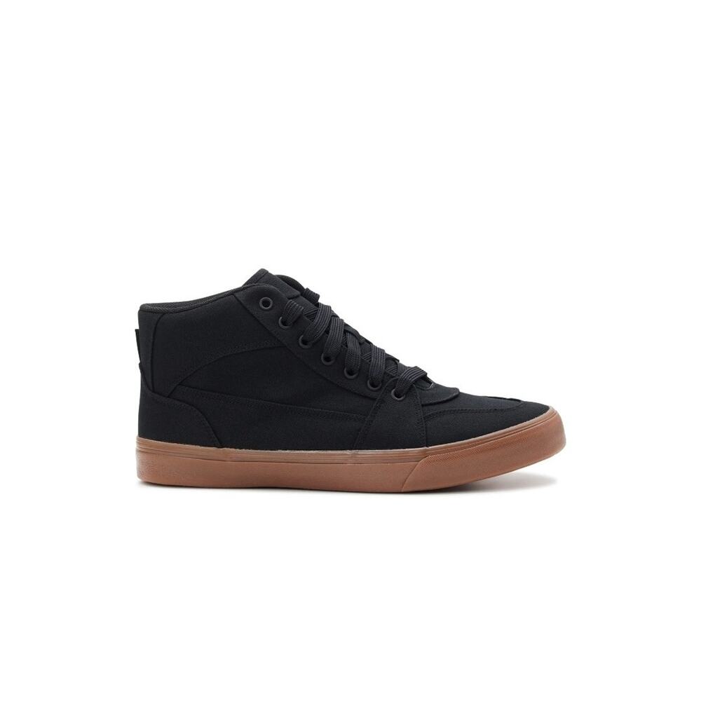 No Boundaries Men's Canvas Skate 2.0 High Top Black Sneakers Size 8.5
